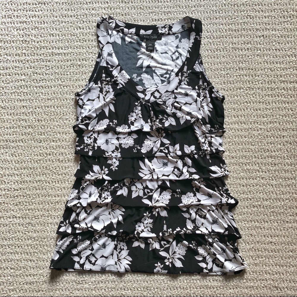 WHBM Floral Tiered Tank Top